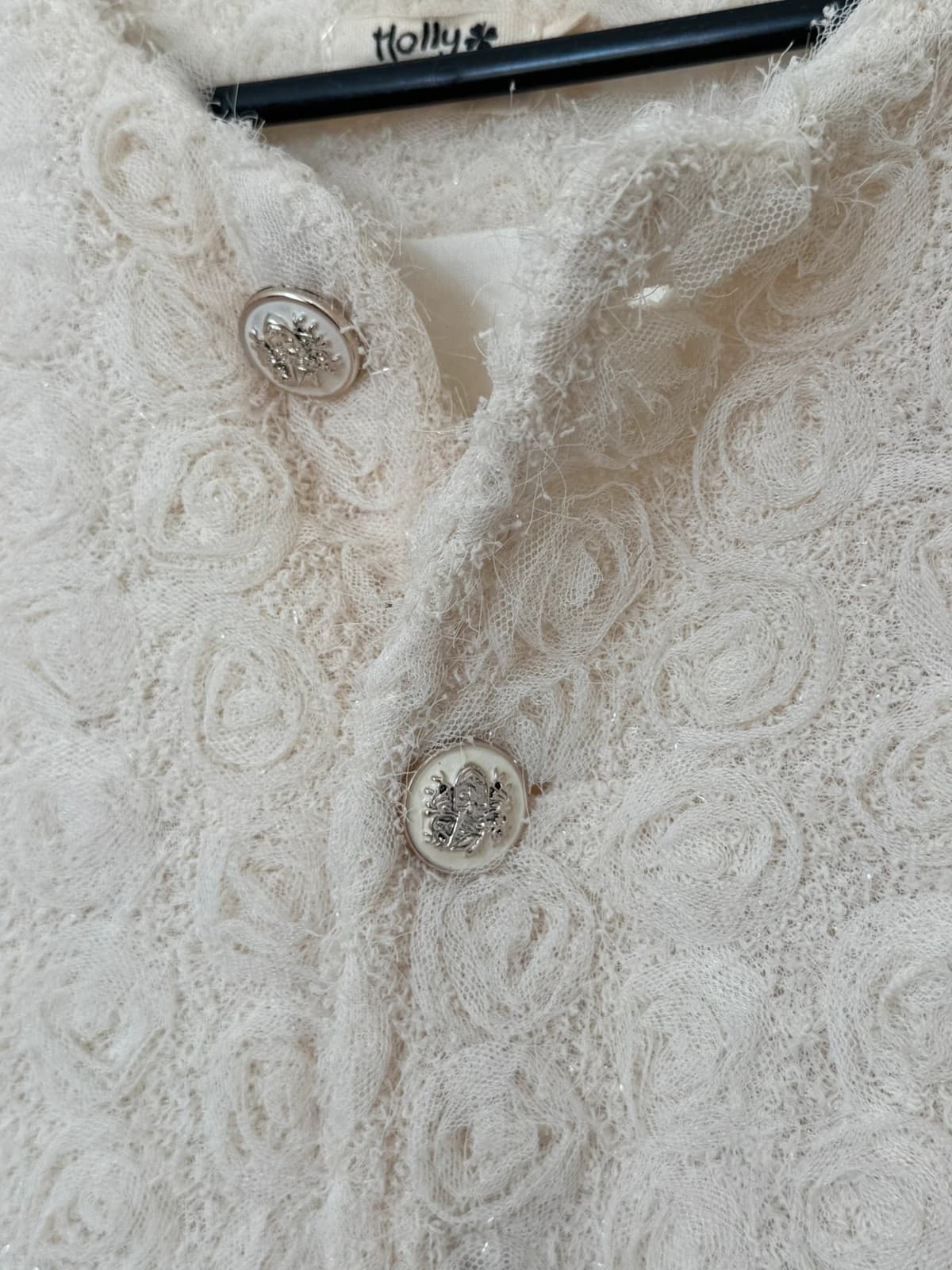 Veste texturée Molly Bracken écru rosaces taille T1/XS - Photo 4/9