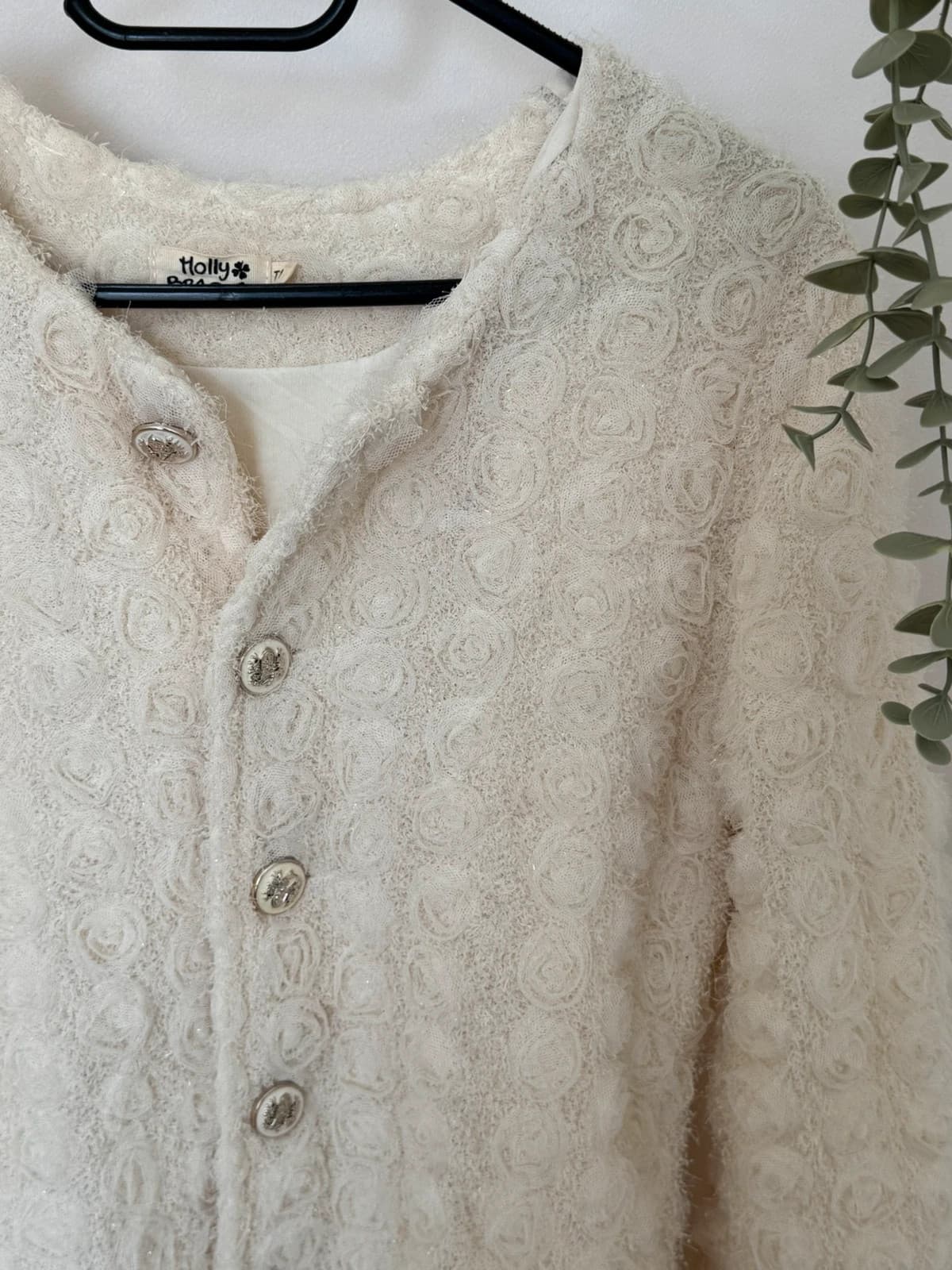 Veste texturée Molly Bracken écru rosaces taille T1/XS - Photo 3/9