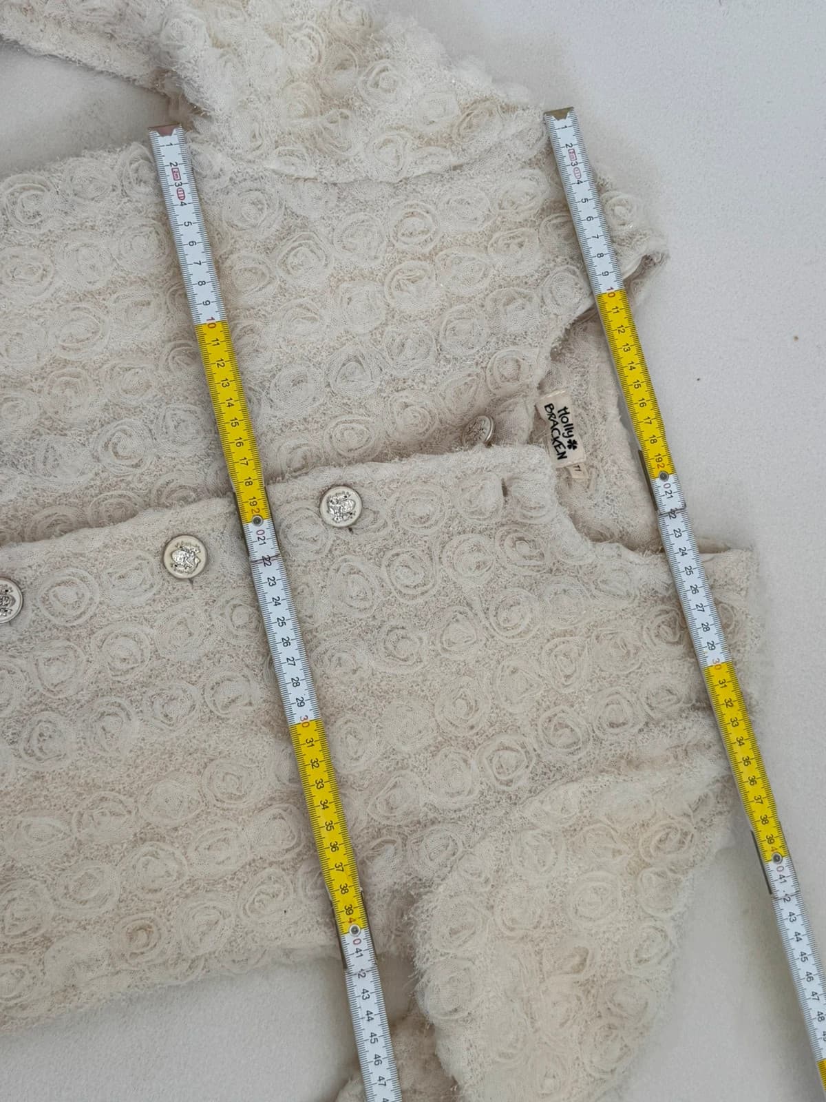 Veste texturée Molly Bracken écru rosaces taille T1/XS - Photo 8/9