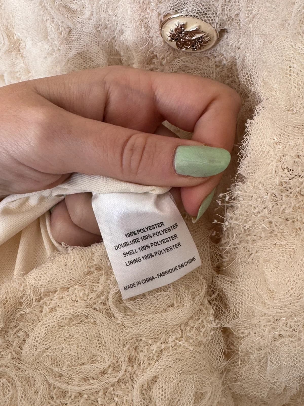Veste texturée Molly Bracken écru rosaces taille T1/XS - Photo 6/9