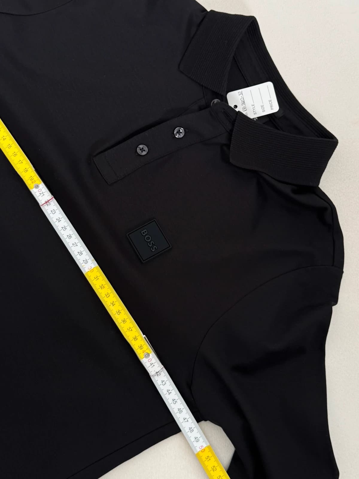 Polo manches longues Boss noir Mercerised Pado taille S - FP260332 - Photo 10/11