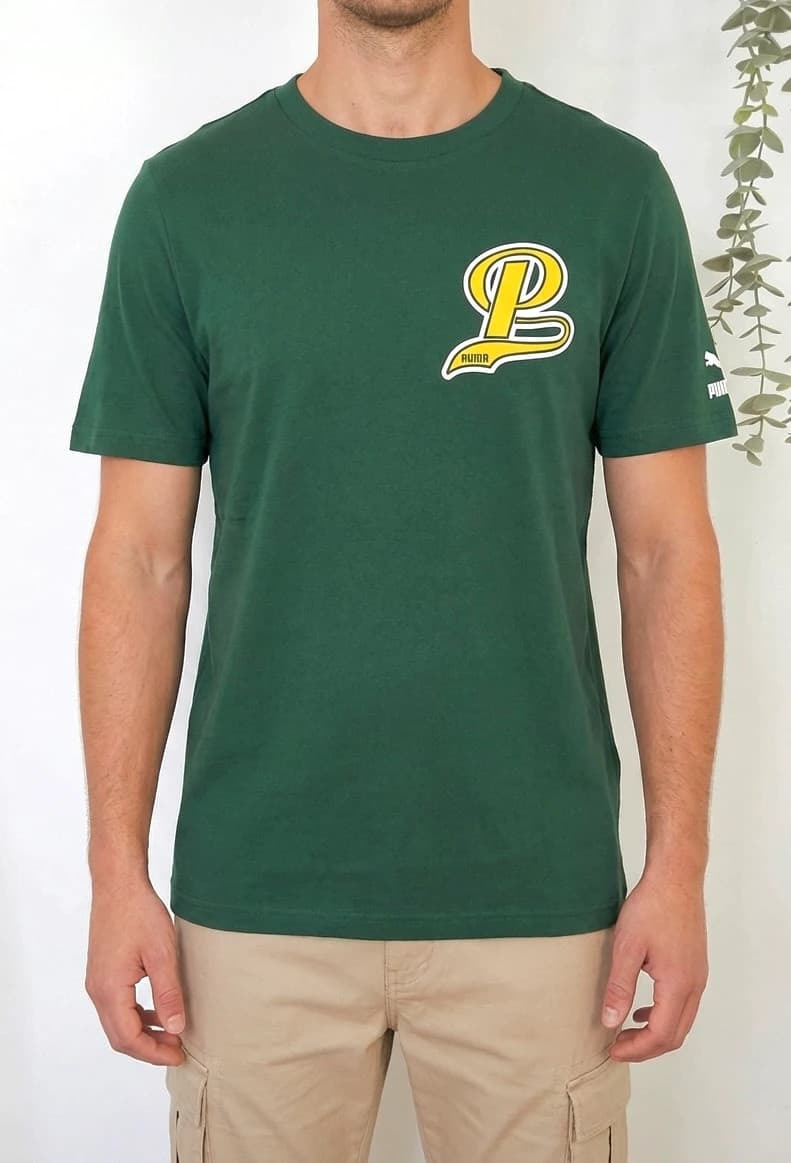 T-shirt Puma vert logo poitrine taille M - FP2512163 - Photo 1/5