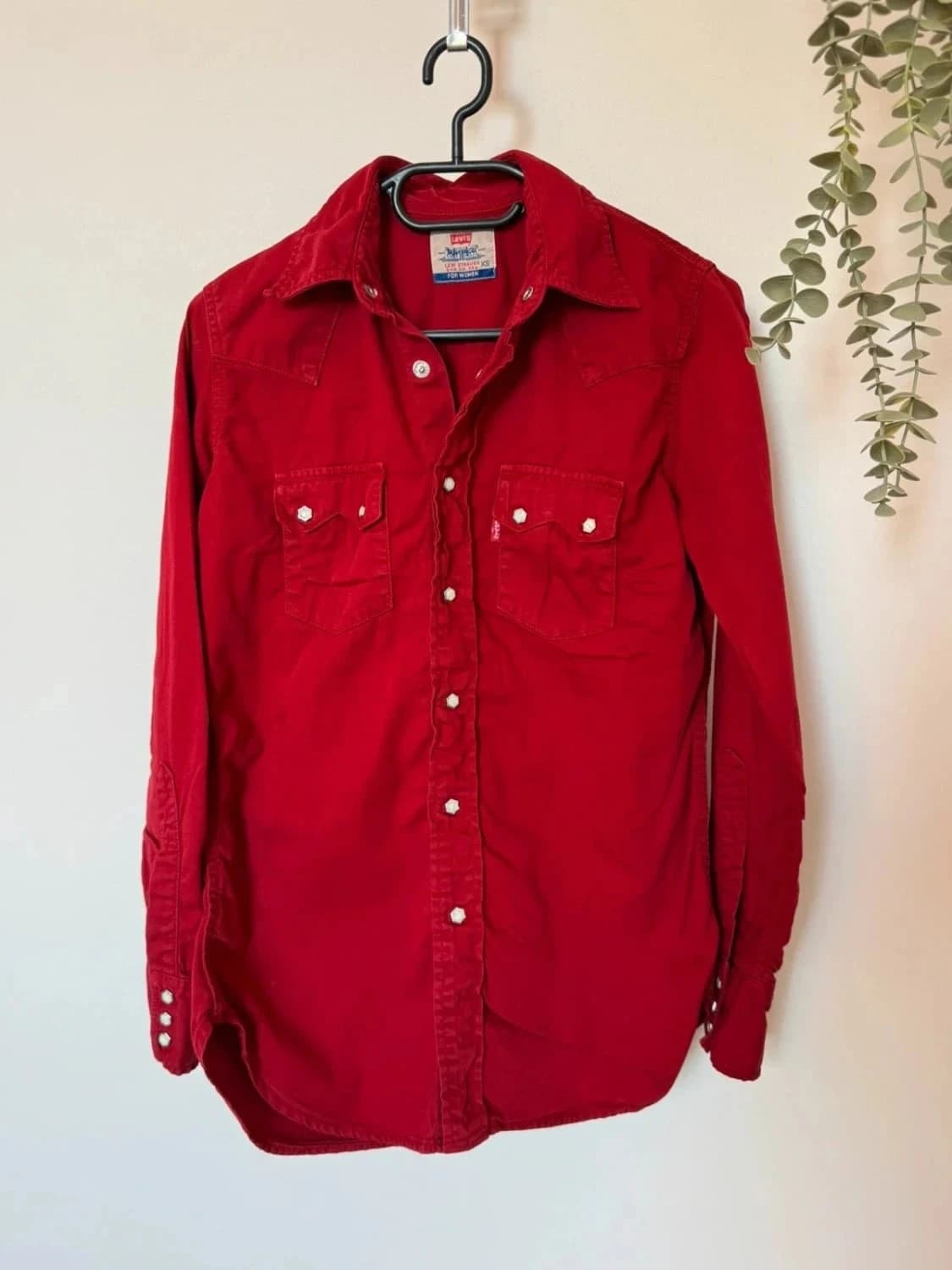 Chemise rouge Levi’s Western boutons pressions taille XS - Photo 2/8
