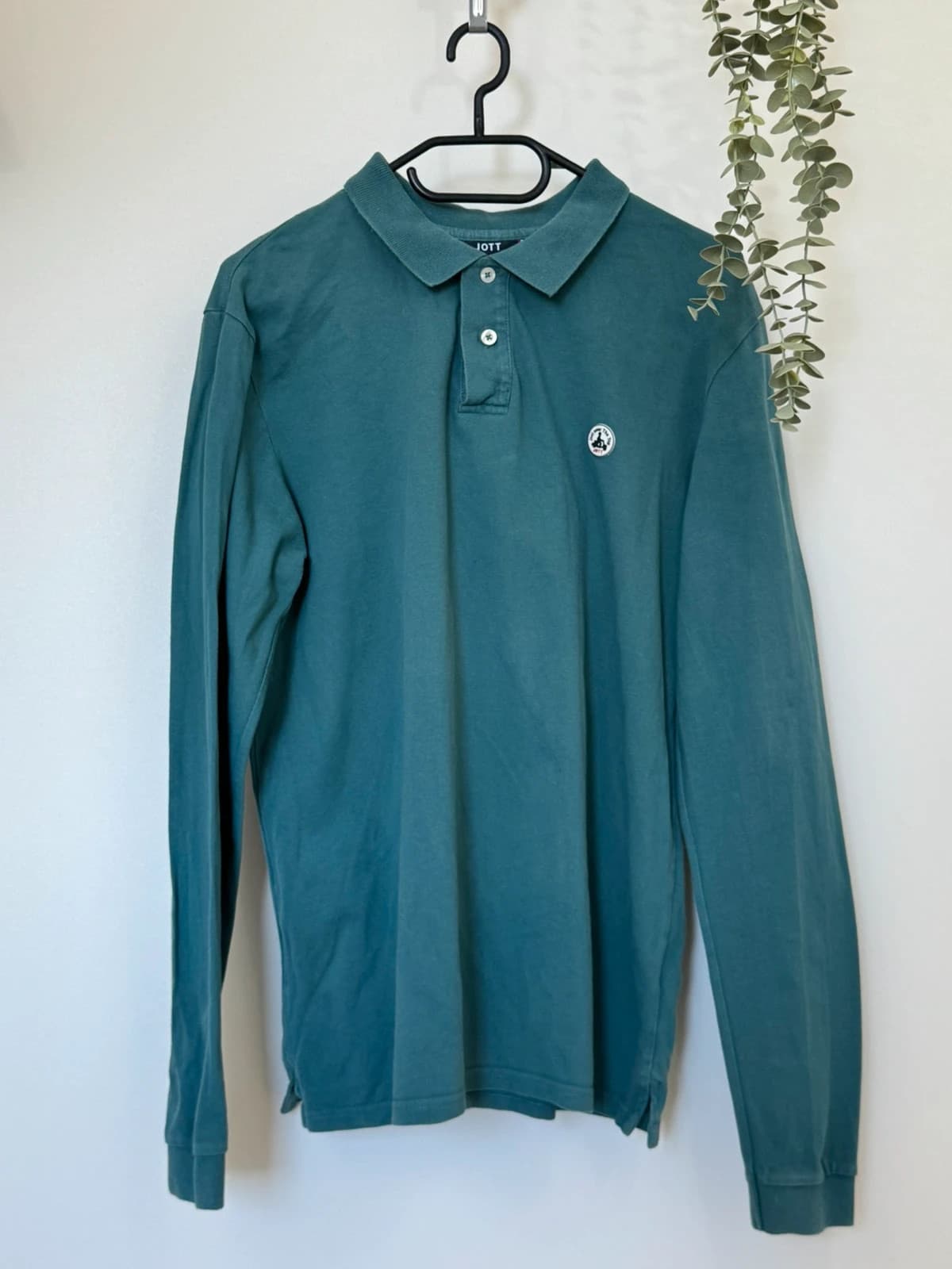 Polo piqué manches longues JOTT vert pétrole taille L - Photo 2/9