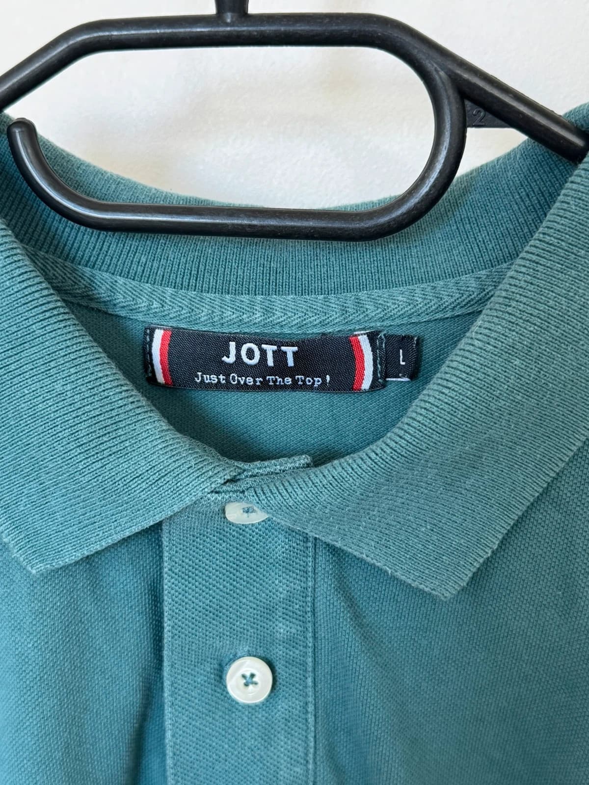 Polo piqué manches longues JOTT vert pétrole taille L - Photo 6/9
