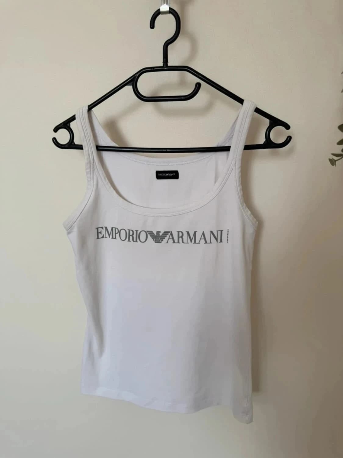Débardeur blanc logo Emporio Armani taille S - Photo 2/5