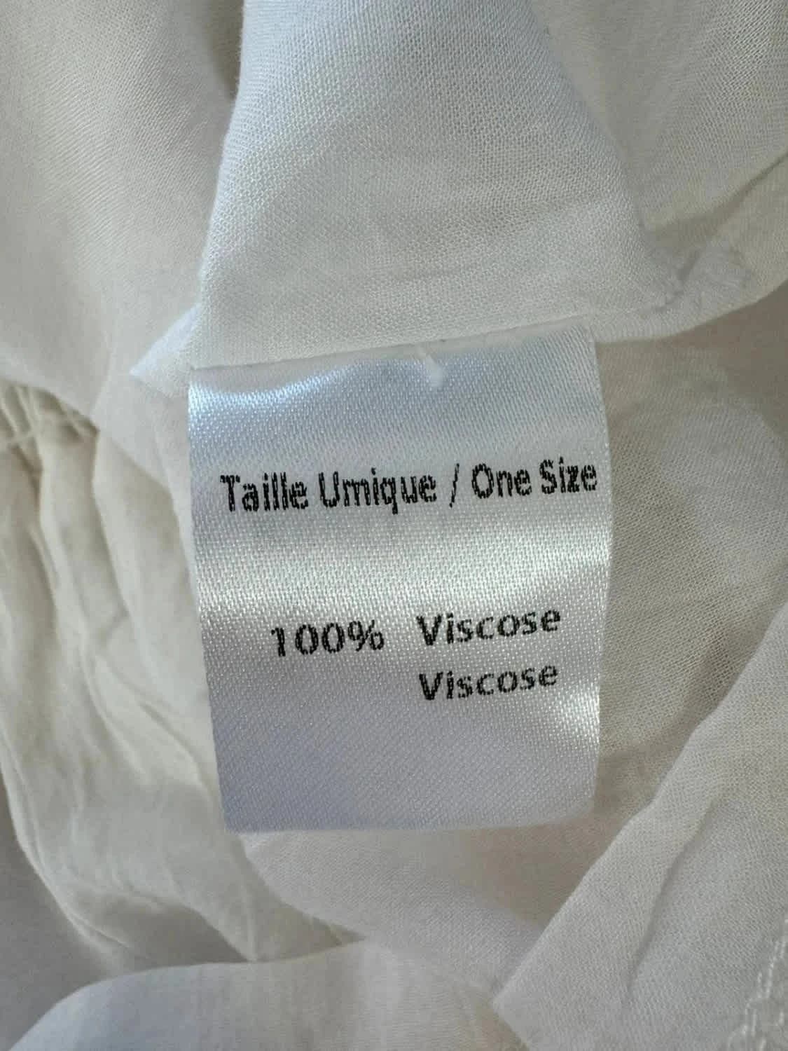 Robe blanche à bretelles dorées Moëwy taille S - Photo 6/7