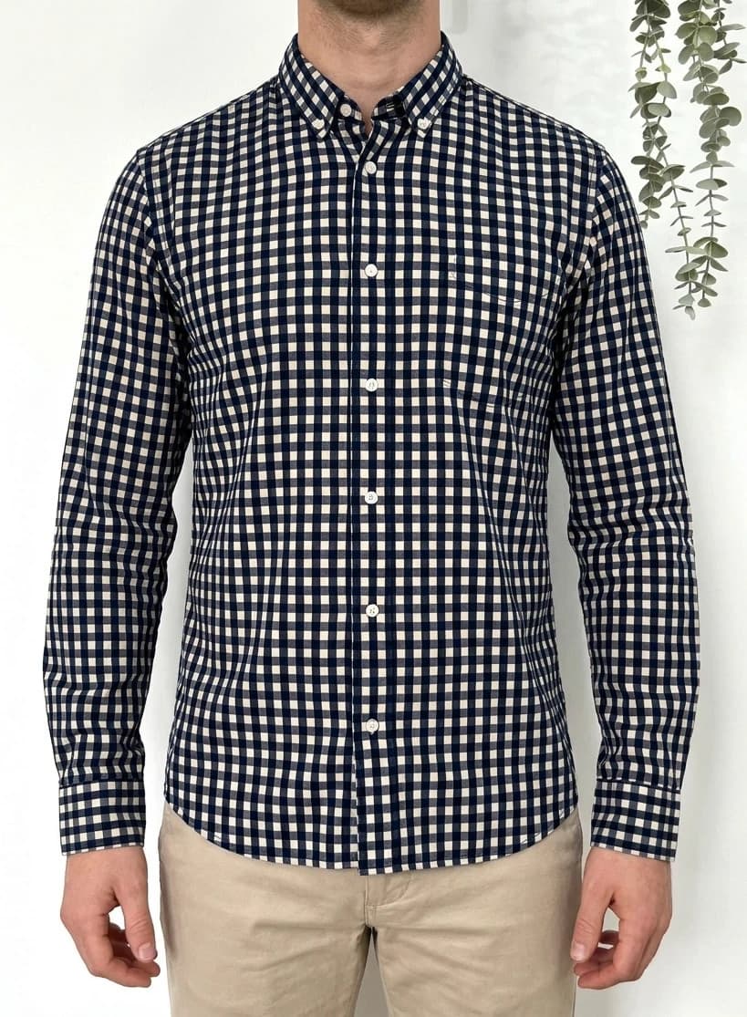 Chemise Scotch Soda carreaux bleu blanc taille M - DN260443 - Photo 1/10