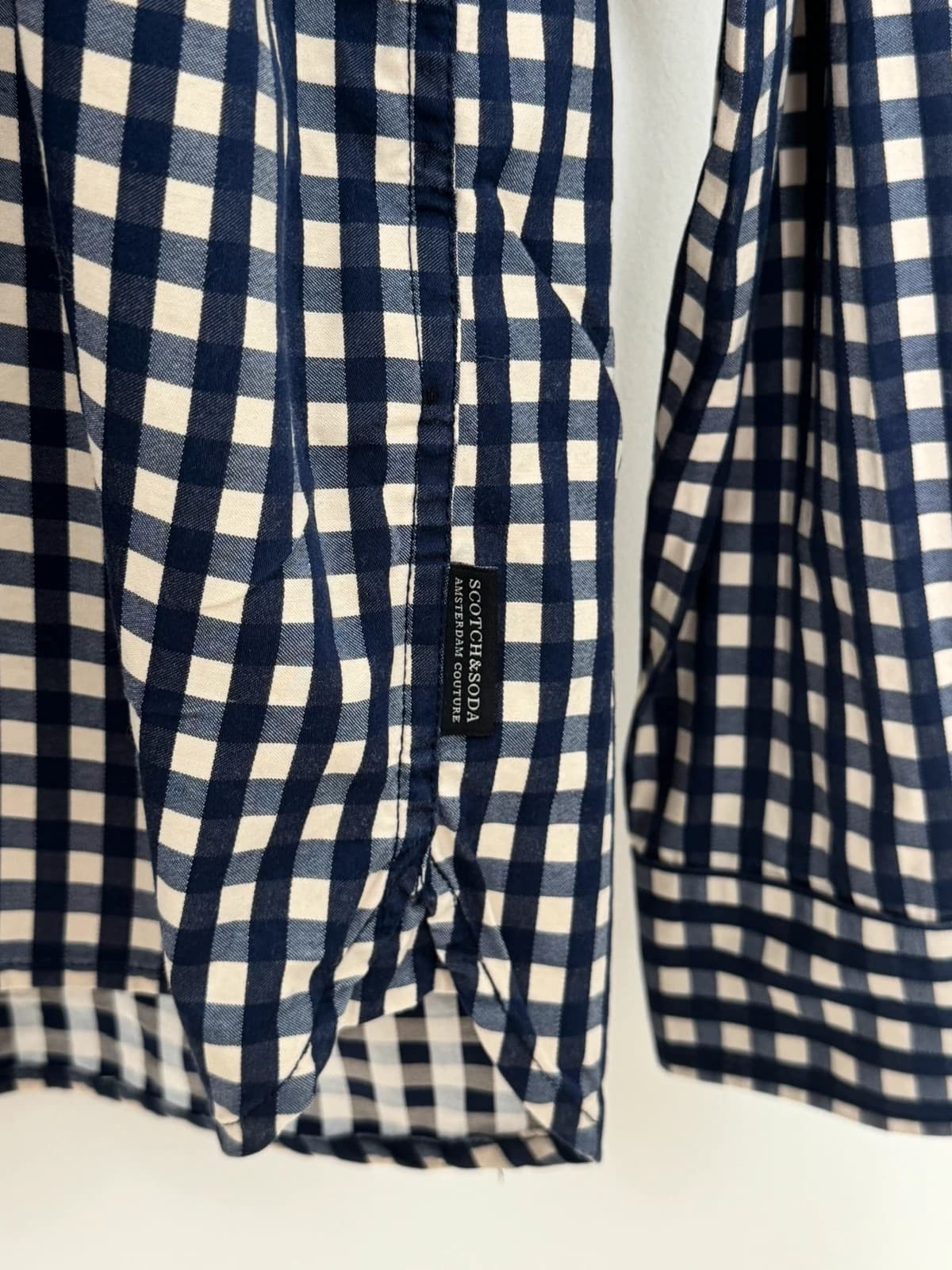 Chemise Scotch Soda carreaux bleu blanc taille M - DN260443 - Photo 4/10