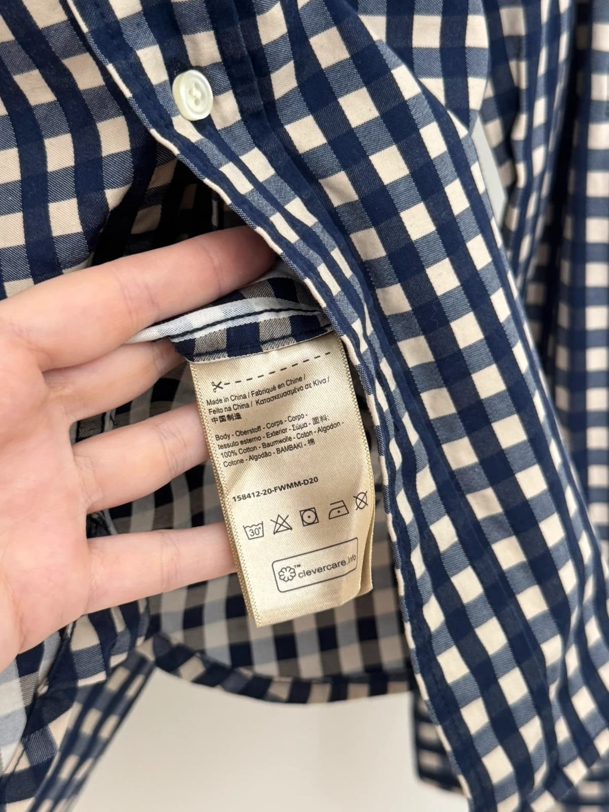 Chemise Scotch Soda carreaux bleu blanc taille M - DN260443 - Photo 5/10