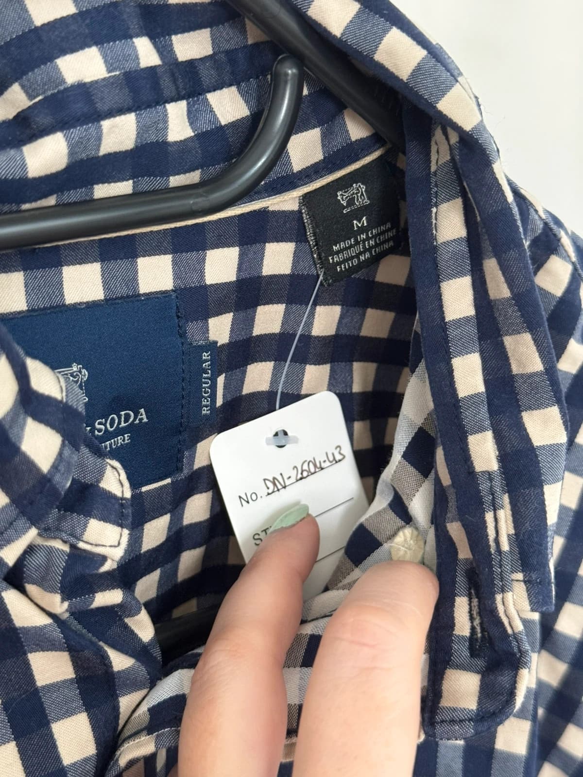 Chemise Scotch Soda carreaux bleu blanc taille M - DN260443 - Photo 8/10