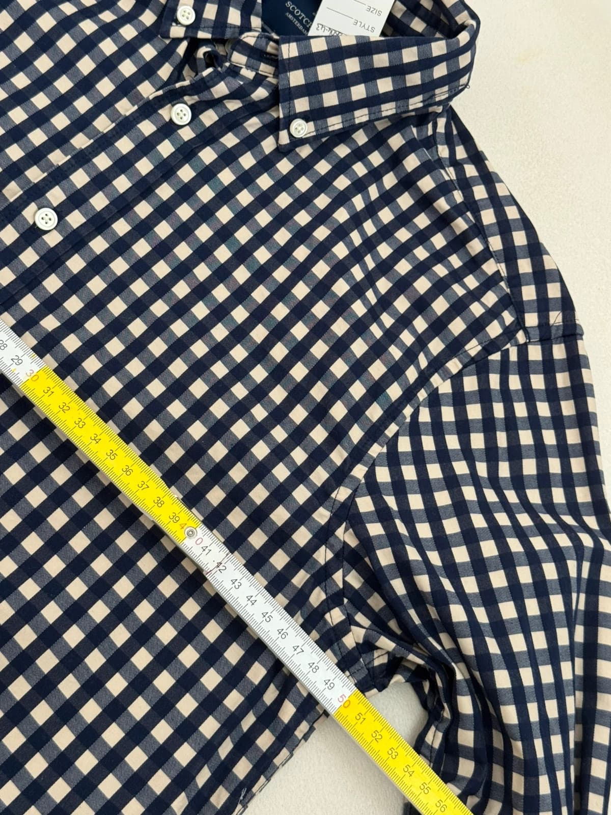 Chemise Scotch Soda carreaux bleu blanc taille M - DN260443 - Photo 10/10