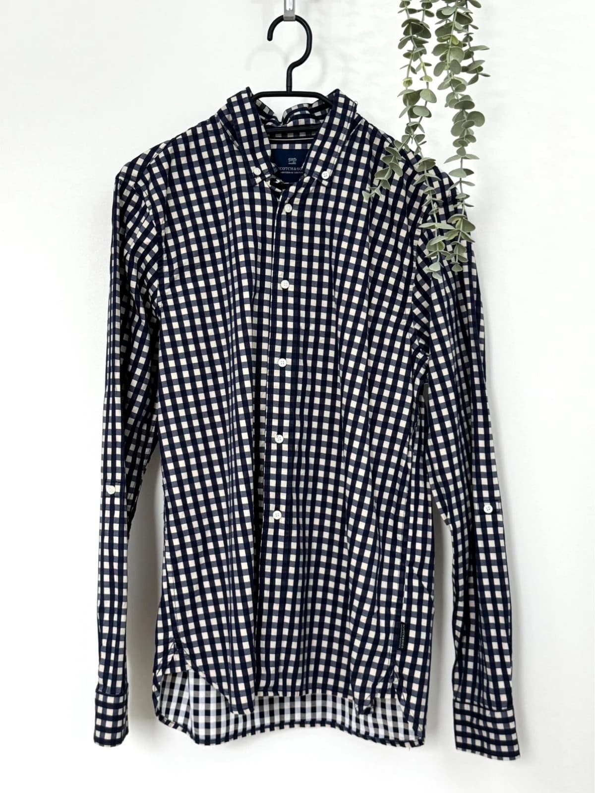Chemise Scotch Soda carreaux bleu blanc taille M - DN260443 - Photo 2/10