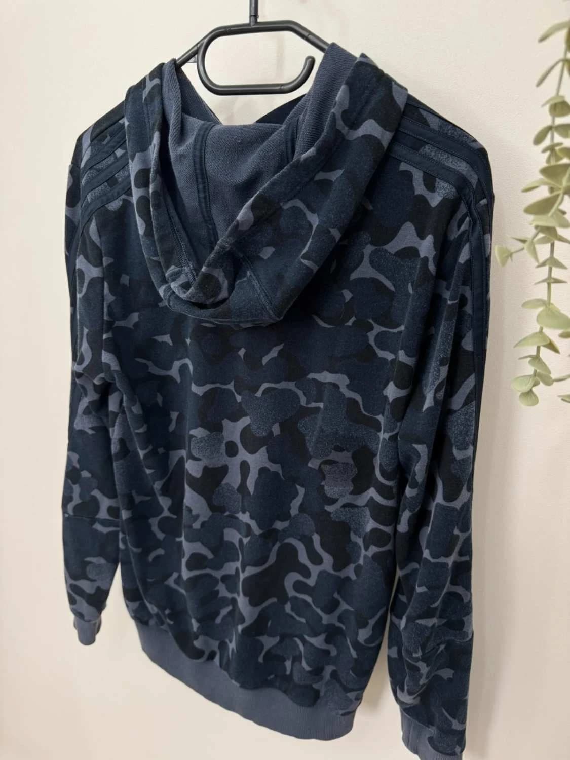 Sweat à capuche Adidas camouflage bleu coton coupe droite taille S - FP251291 - Photo 8/10