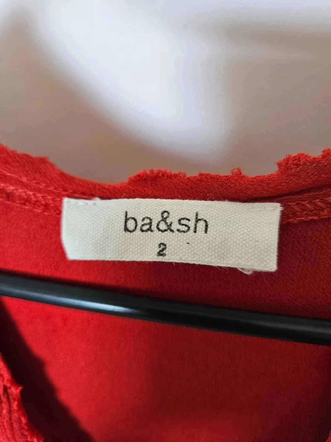 Robe rouge Ba&sh fluide taille smockée T2 - Photo 3/5