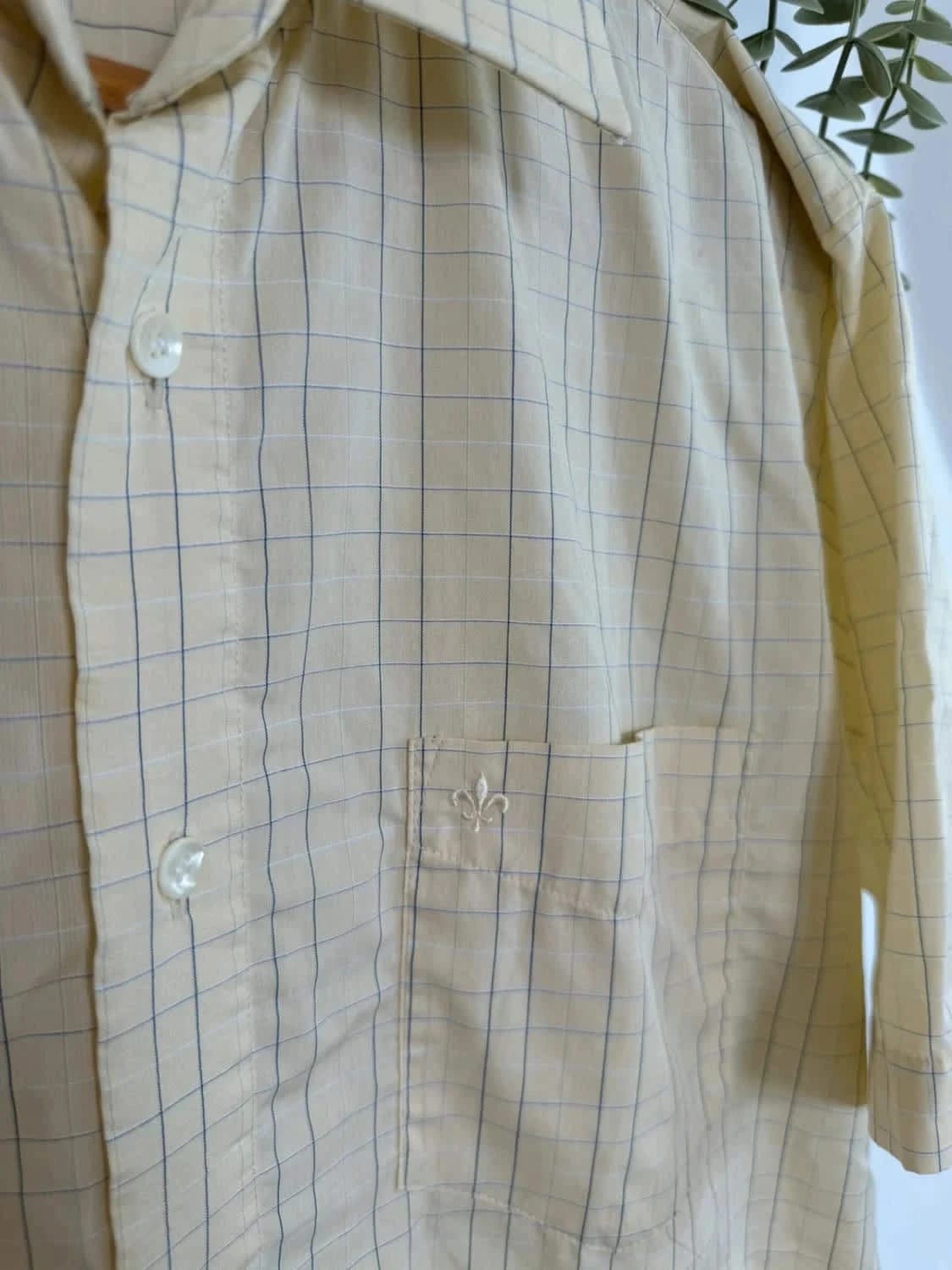 Chemise jaune pastel manches courtes Miller & Simons taille 40 - Photo 3/5