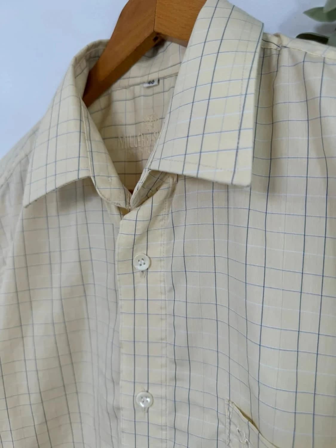 Chemise jaune pastel manches courtes Miller & Simons taille 40 - Photo 4/5