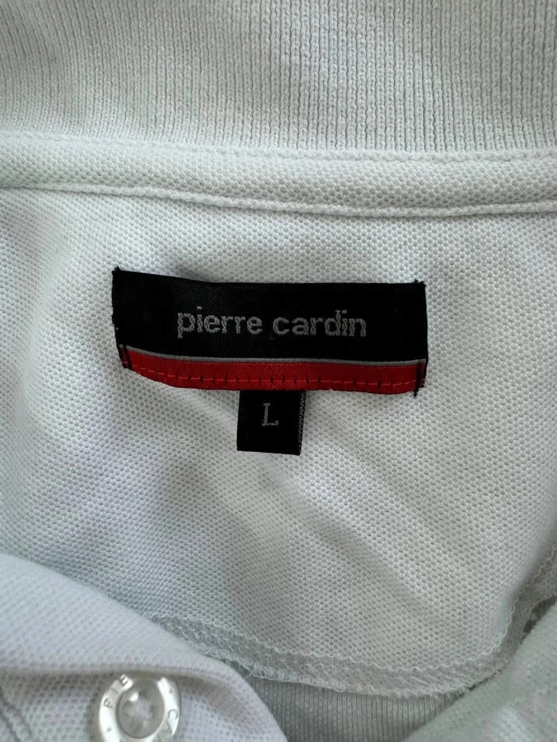Polo blanc logo brodé rose Pierre Cardin taille L - Photo 6/7