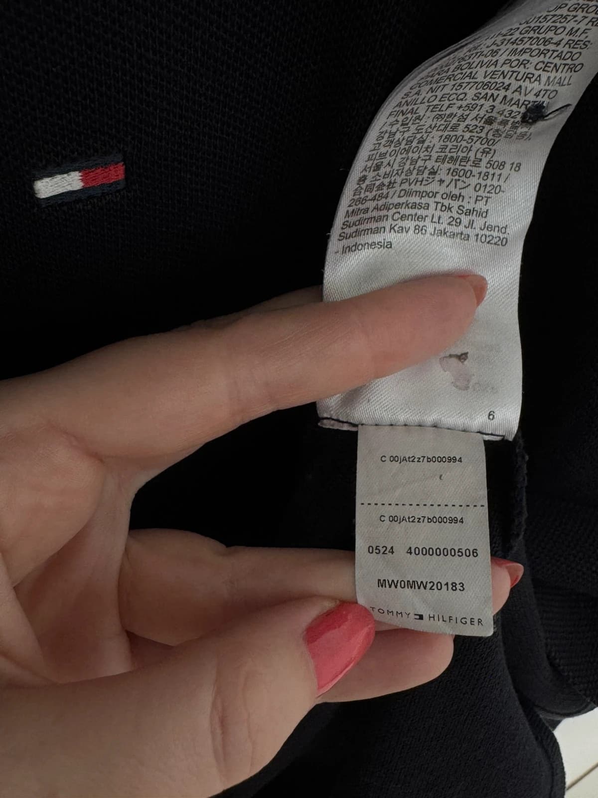 Polo manches longues piqué Tommy Hilfiger bleu marine taille 3XL - FP260236 - Photo 6/8
