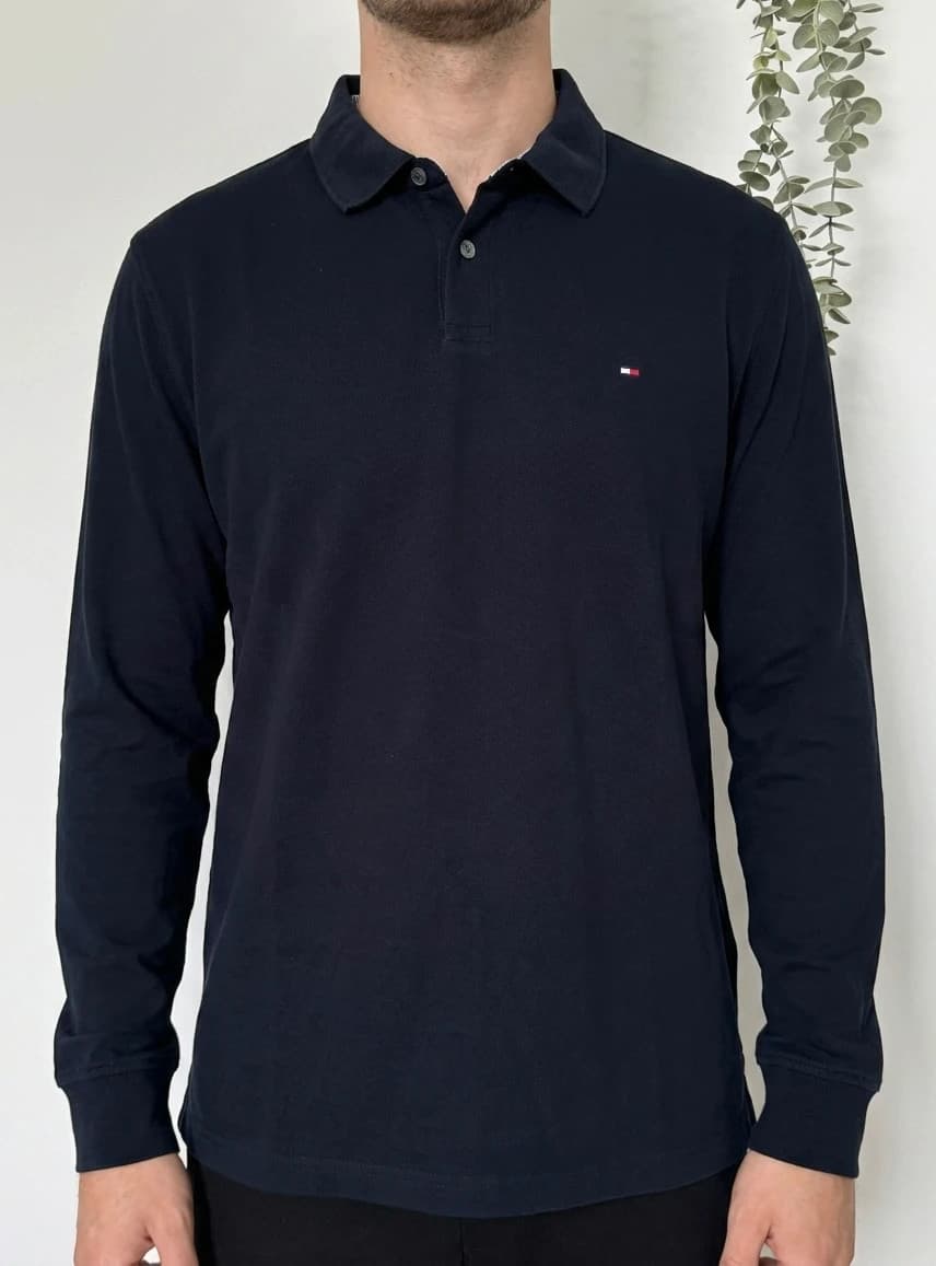 Polo manches longues piqué Tommy Hilfiger bleu marine taille 3XL - FP260236 - Photo 1/8
