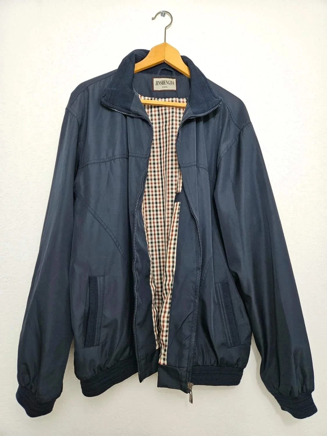 Blouson zippé veste de mi-saison bleu marine taille L - Photo 4/7