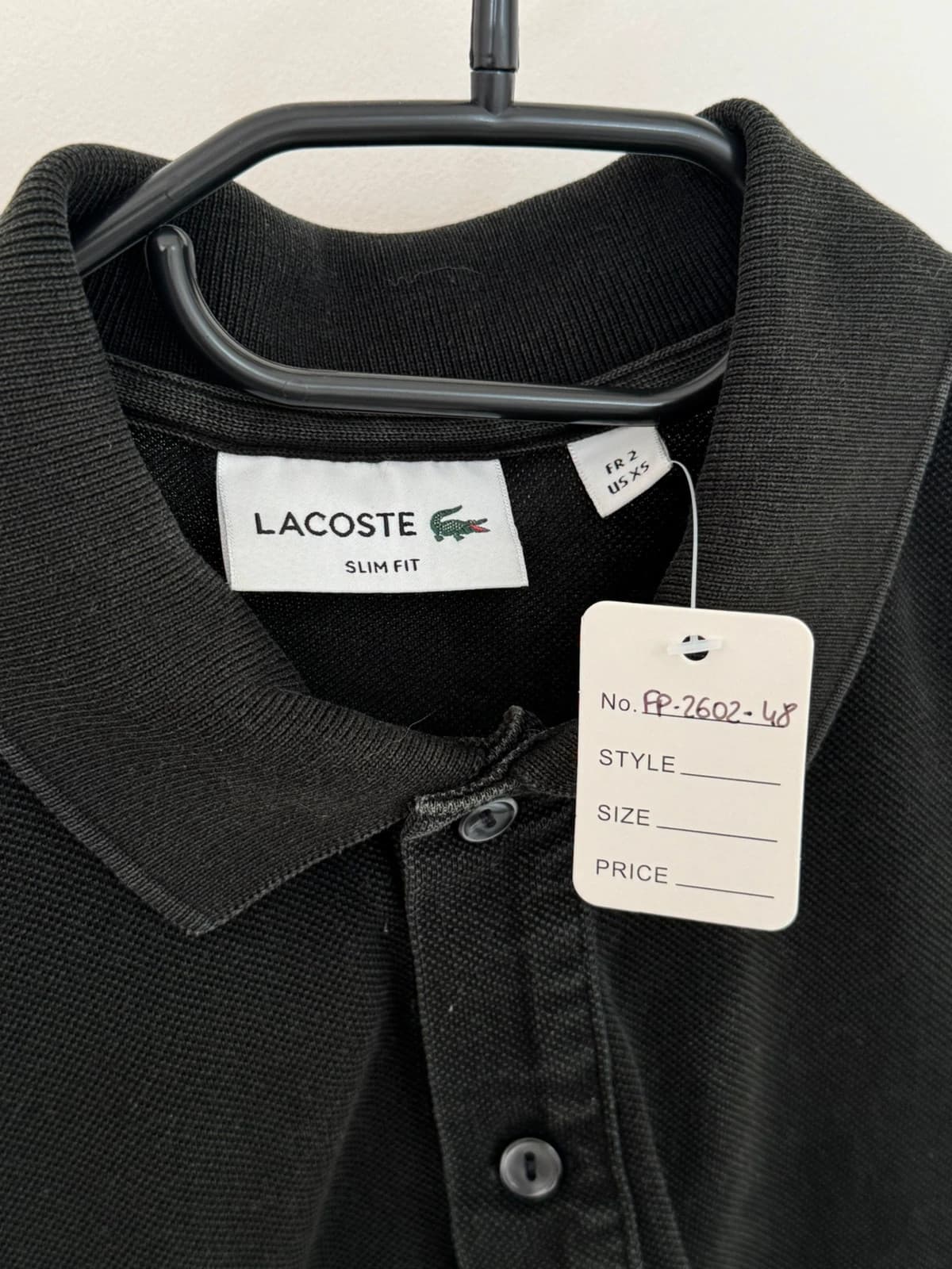 Polo piqué slim fit Lacoste noir taille 2/XS - FP260248 - Photo 4/7