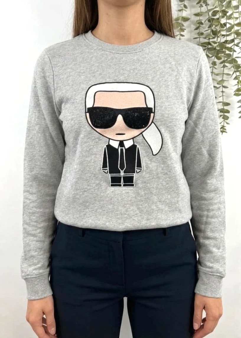 Sweat gris Ikonik Karl Lagerfeld taille XS - Photo 1/10