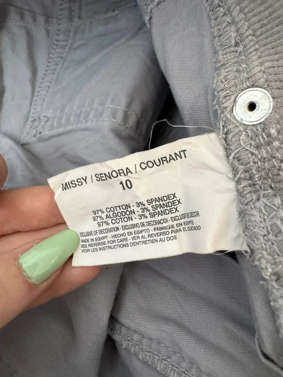 Short cargo gris clair Gloria Vanderbilt ceinture élastique taille XL - Photo 3/6