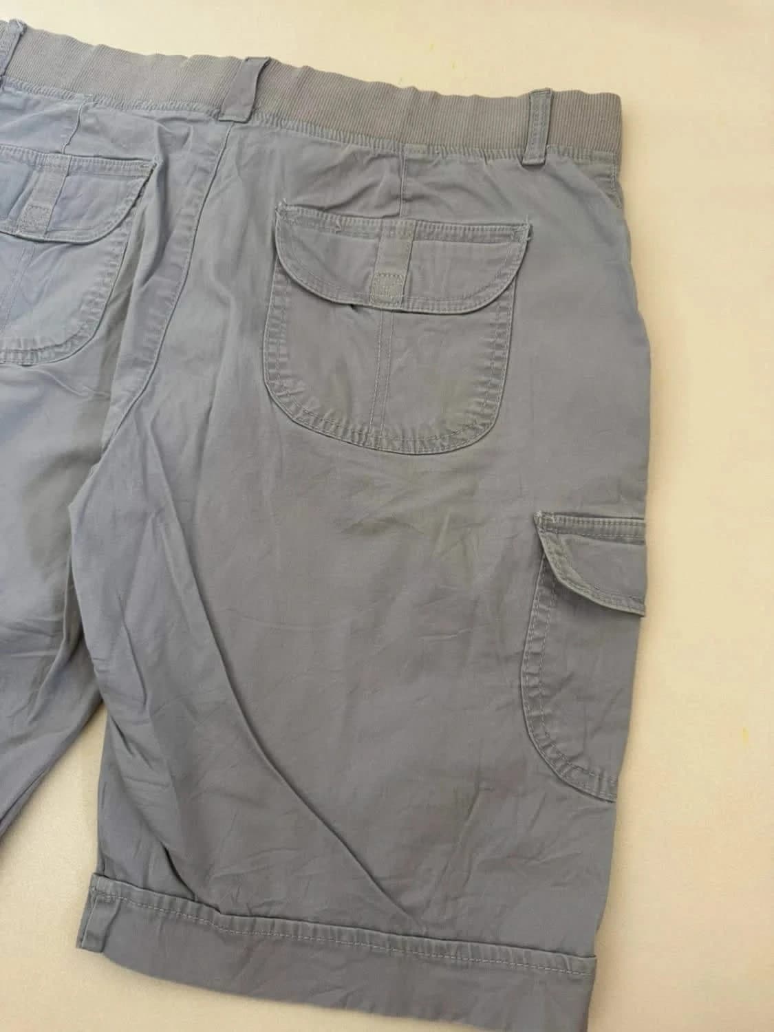 Short cargo gris clair Gloria Vanderbilt ceinture élastique taille XL - Photo 5/6