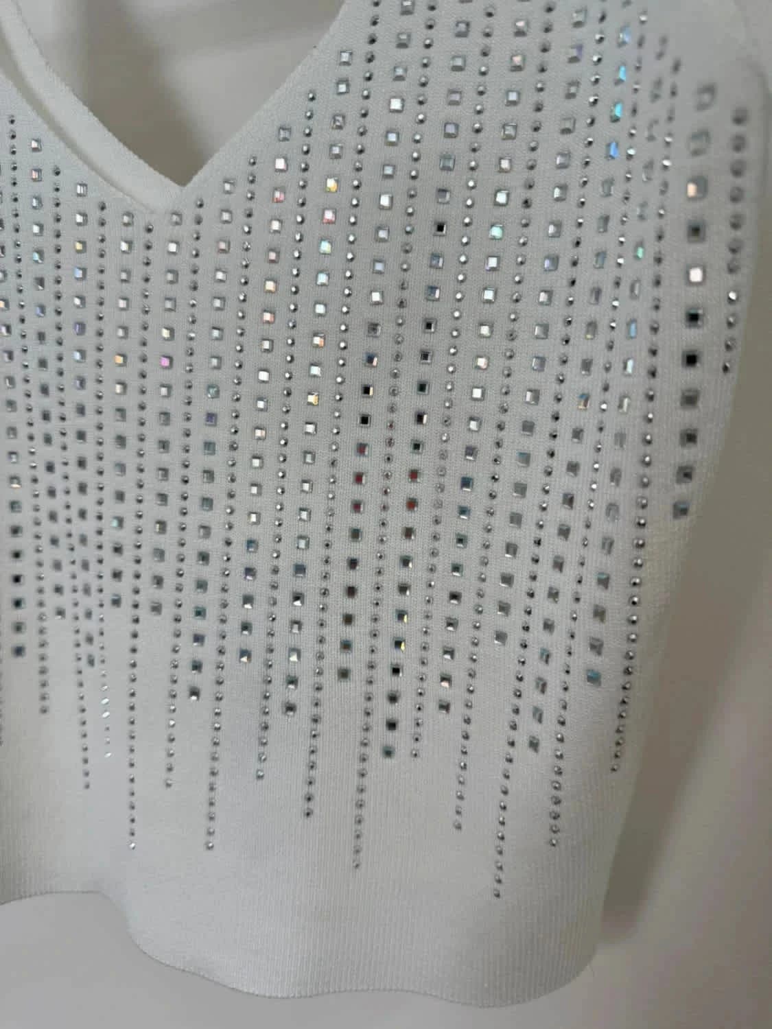 Débardeur blanc strass Love Look taille L - Photo 3/7