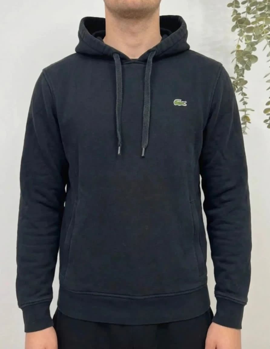 Hoodie/Sweat à capuche noir Lacoste logo brodé taille S - Photo 1/9