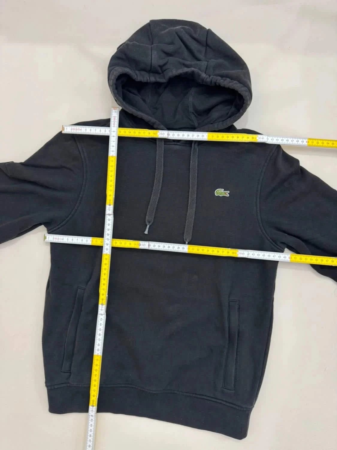 Hoodie/Sweat à capuche noir Lacoste logo brodé taille S - Photo 9/9
