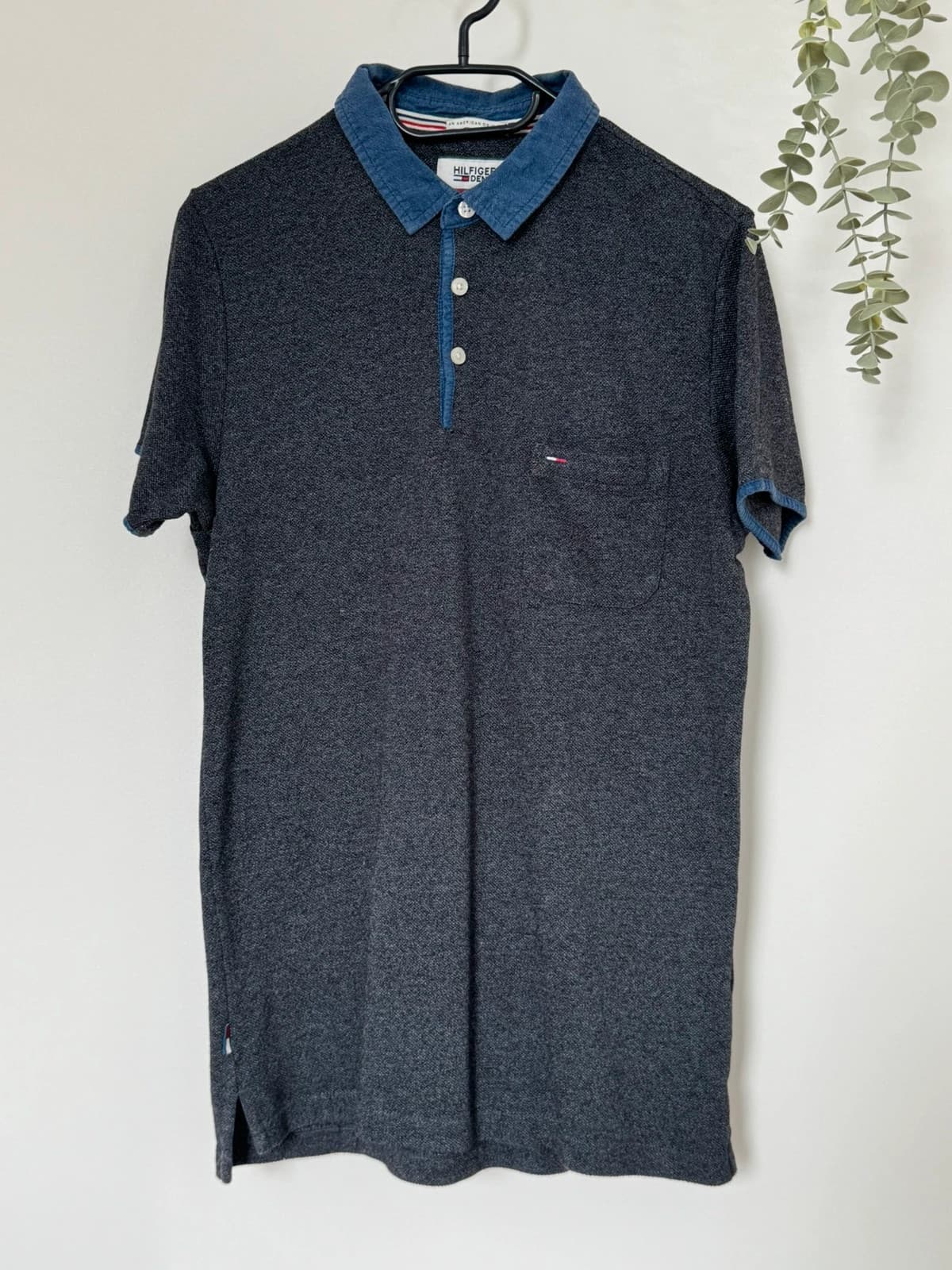 Polo poche Hilfiger Denim maille chinée bleu taille M - FP260221 - Photo 2/8