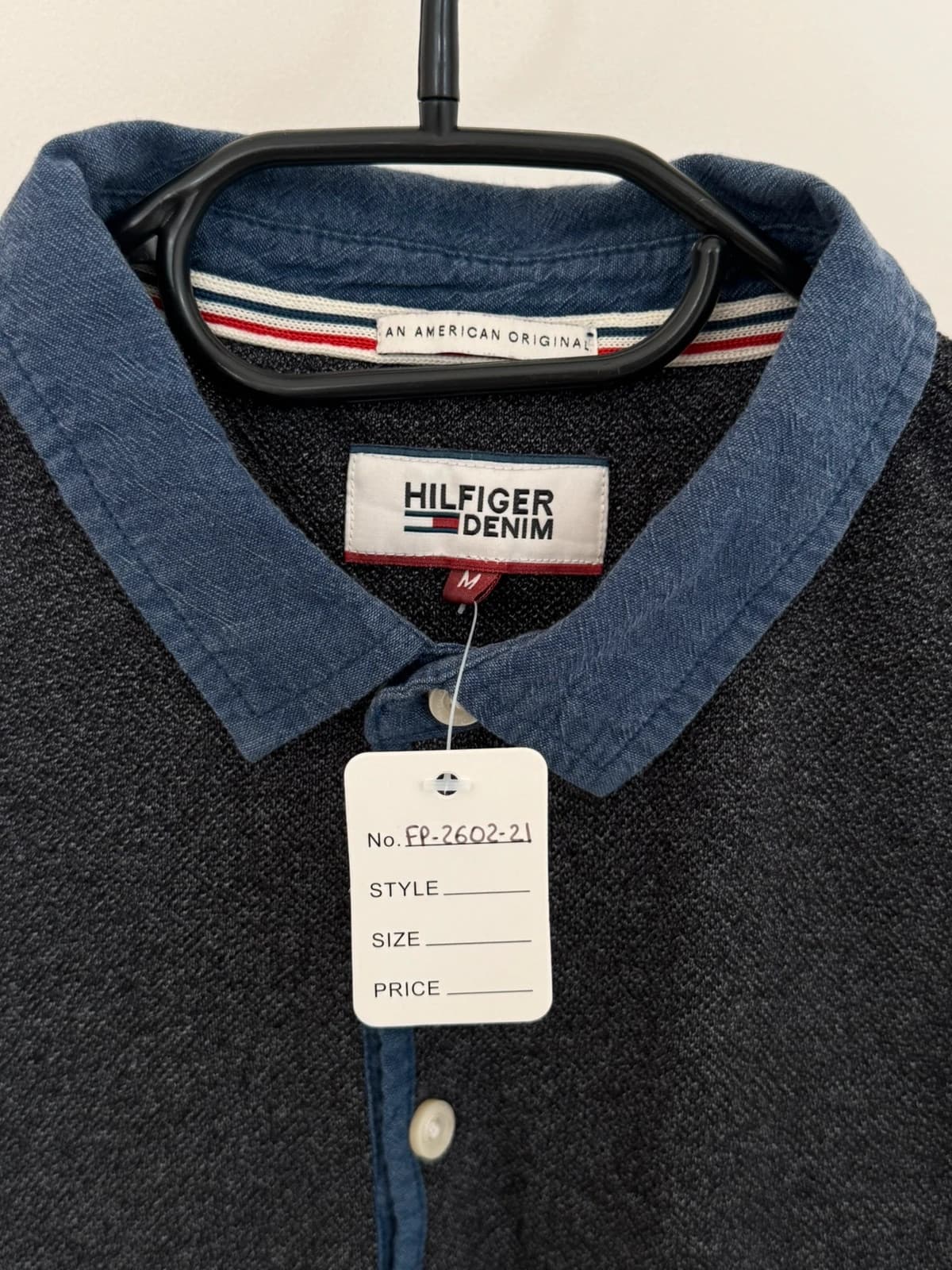 Polo poche Hilfiger Denim maille chinée bleu taille M - FP260221 - Photo 5/8