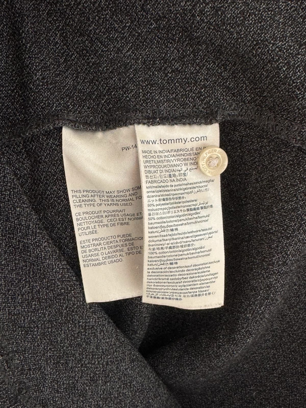 Polo poche Hilfiger Denim maille chinée bleu taille M - FP260221 - Photo 6/8