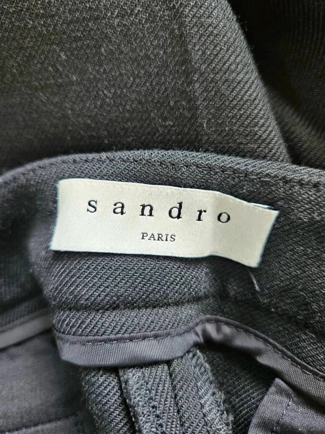 Pantalon droit noir Sandro taille 42 - Photo 2/7