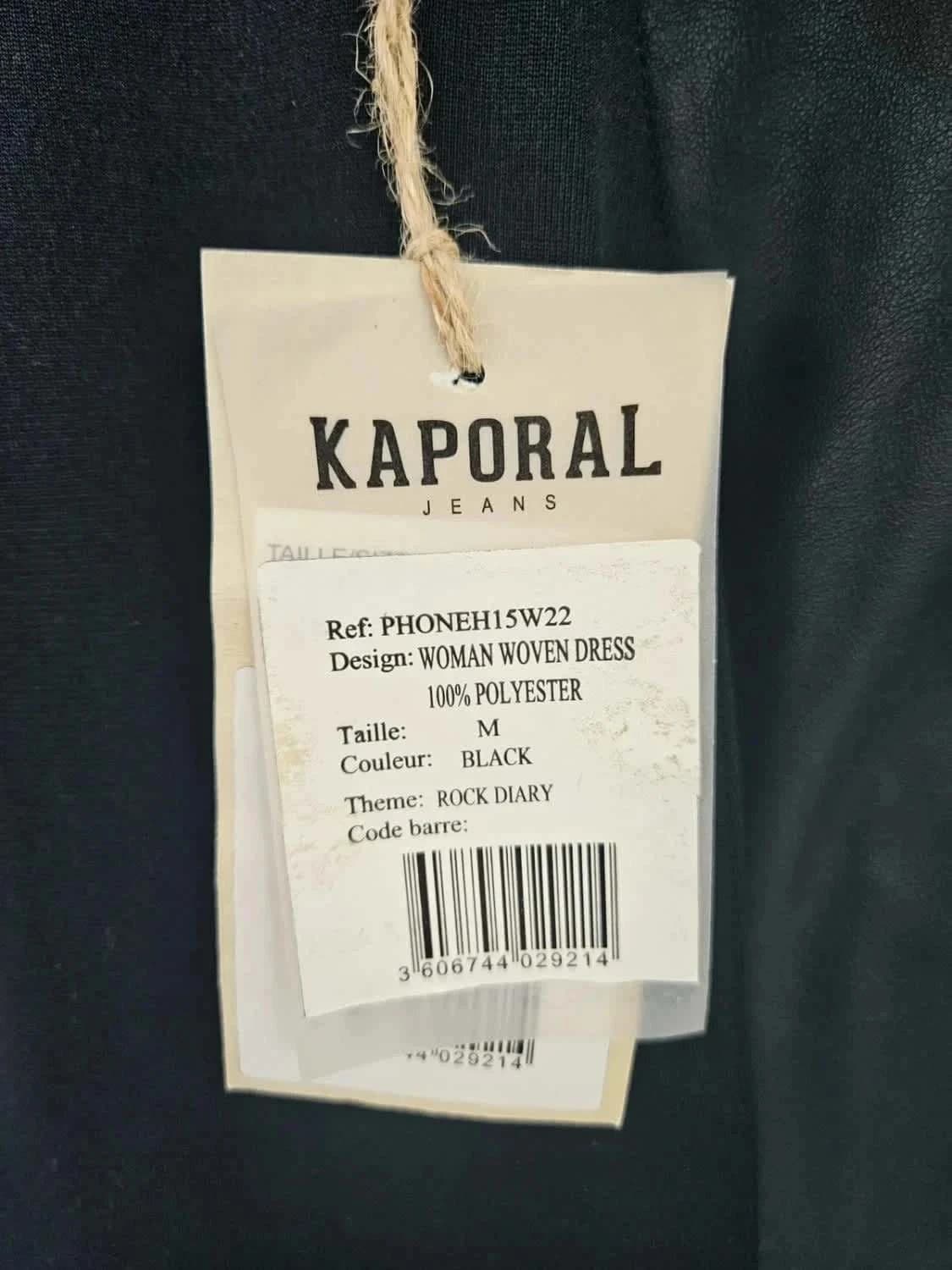 Robe noire sans manches Kaporal simili cuir taille M - Photo 6/10
