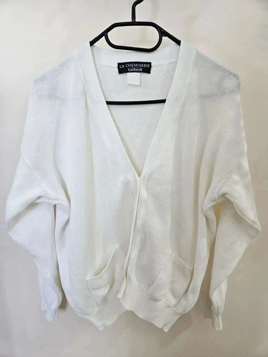 Cardigan blanc La Chemiserie Cacharel taille M - Photo 2/4