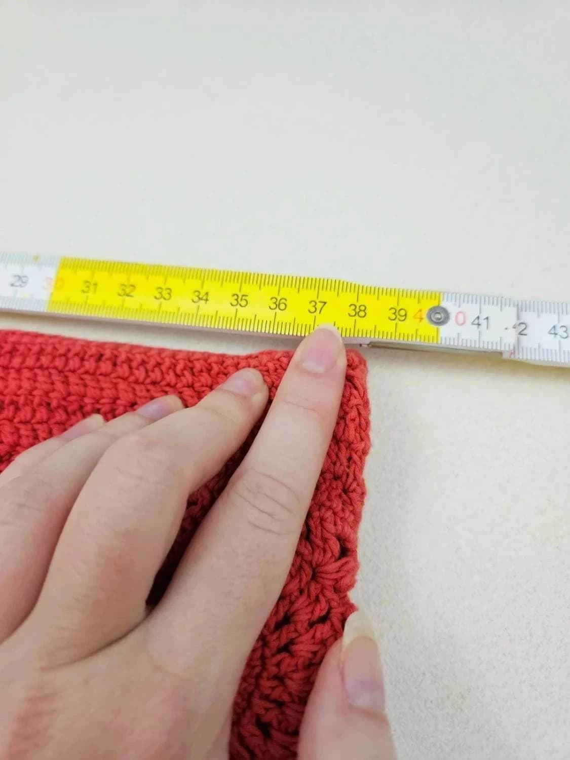 Short crochet rouge Ralph Lauren Hand Knit doublure soie taille S - Photo 11/11