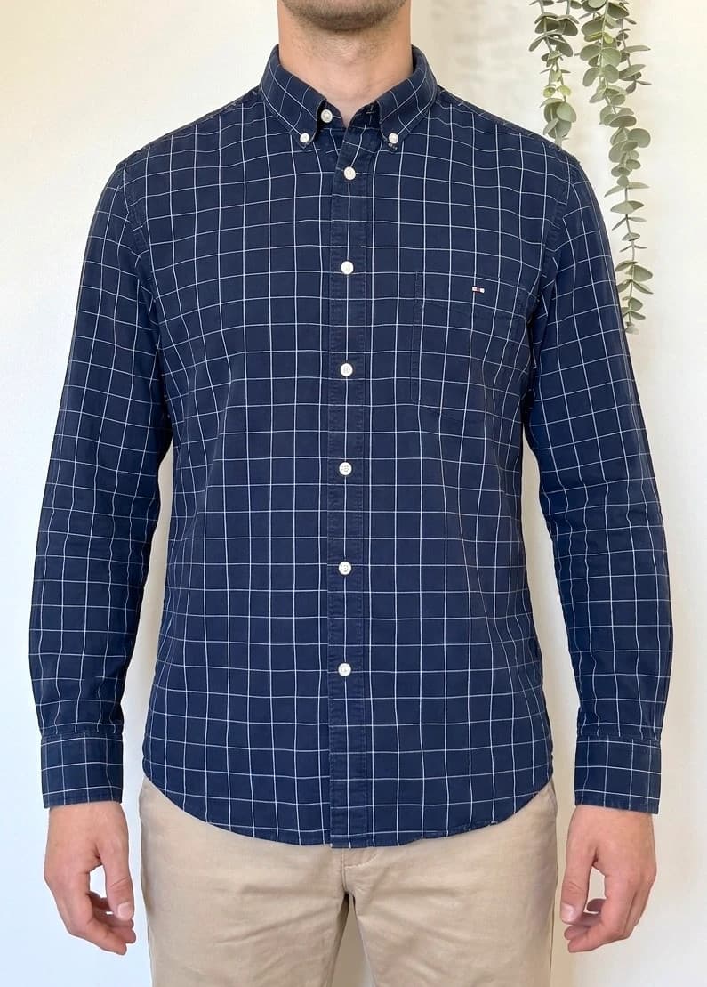 Chemise Eden Park Paris bleu marine carreaux taille 2XL regular fit - FP260368 - Photo 1/10