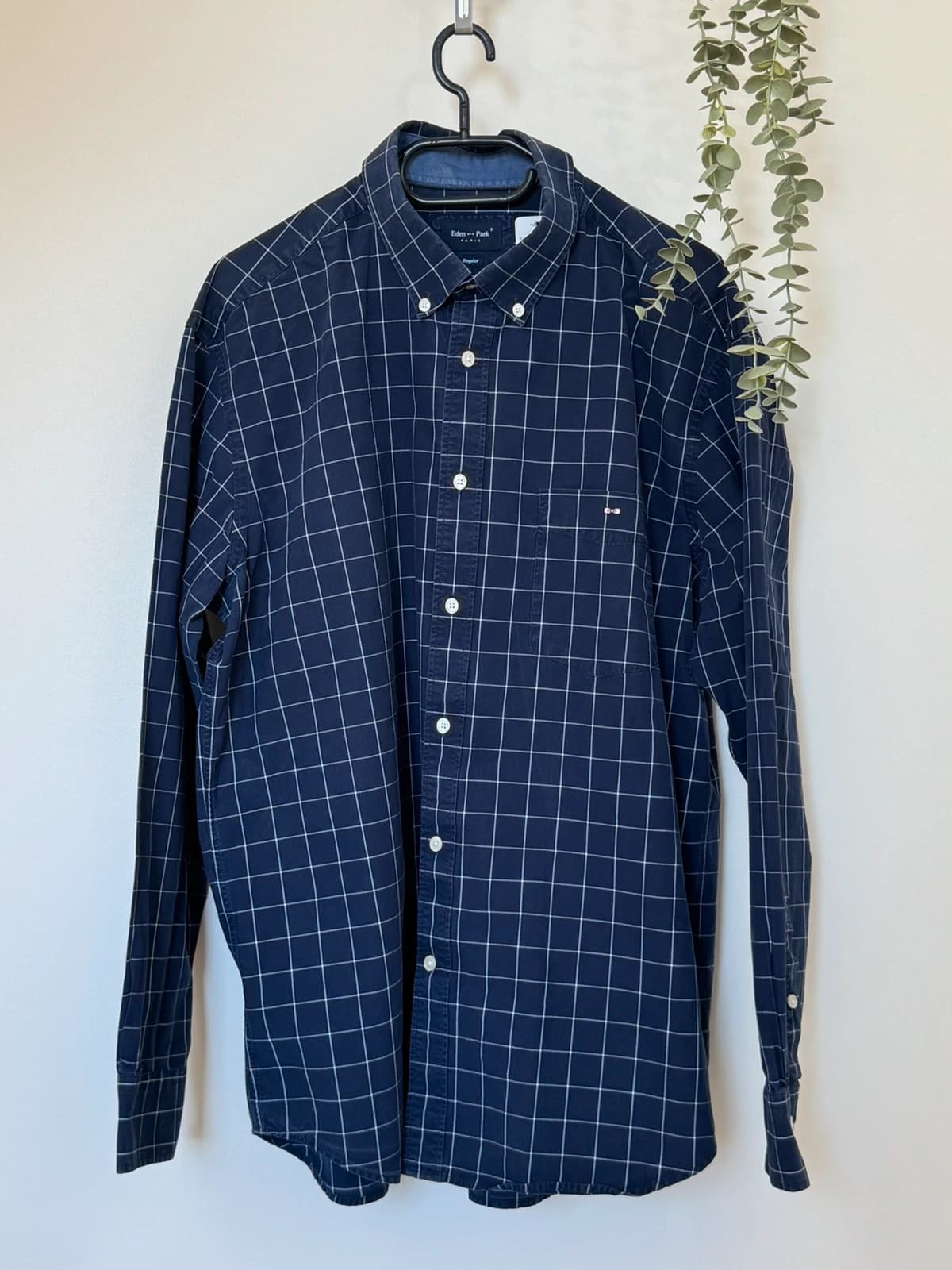 Chemise Eden Park Paris bleu marine carreaux taille 2XL regular fit - FP260368 - Photo 2/10