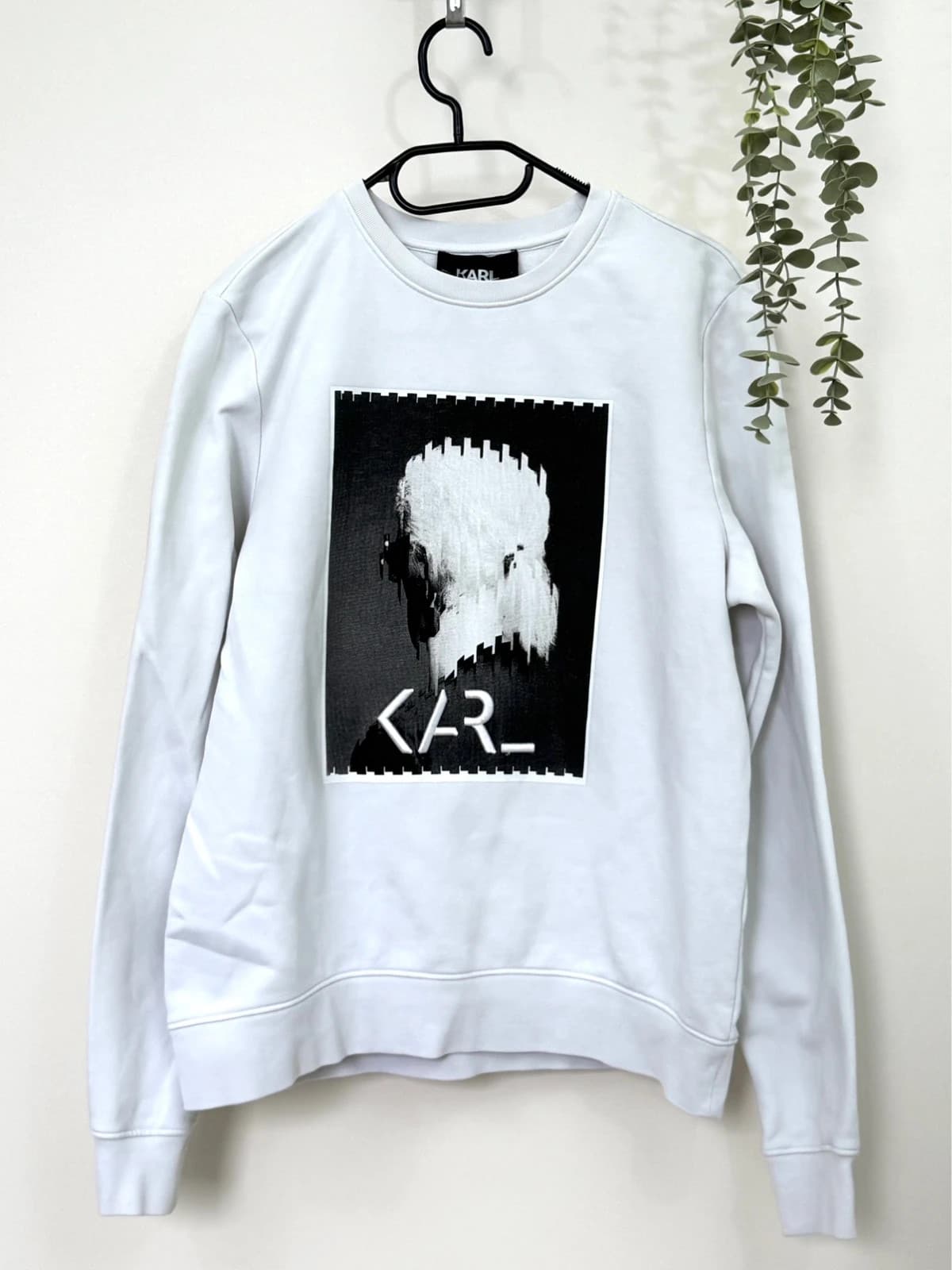 Sweat Crewneck Karl Lagerfeld blanc brodé taille M - Photo 2/10