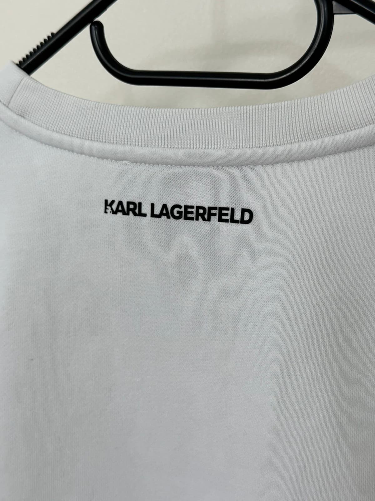 Sweat Crewneck Karl Lagerfeld blanc brodé taille M - Photo 5/10
