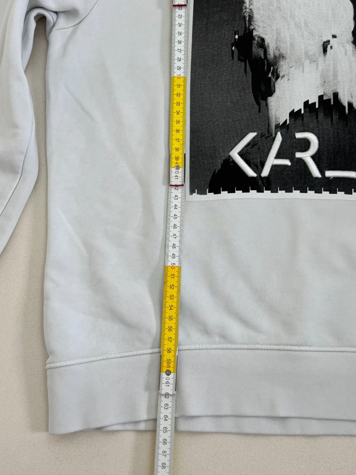 Sweat Crewneck Karl Lagerfeld blanc brodé taille M - Photo 10/10
