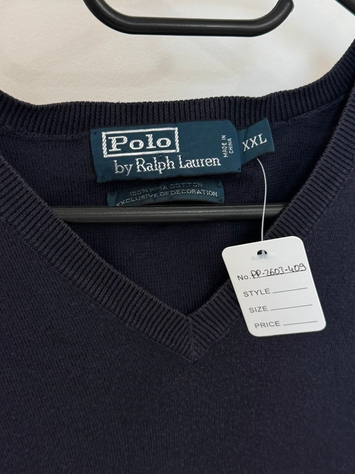 Pull sans manches Ralph Lauren pima cotton noir taille XXL - PP2603409 - Photo 4/7