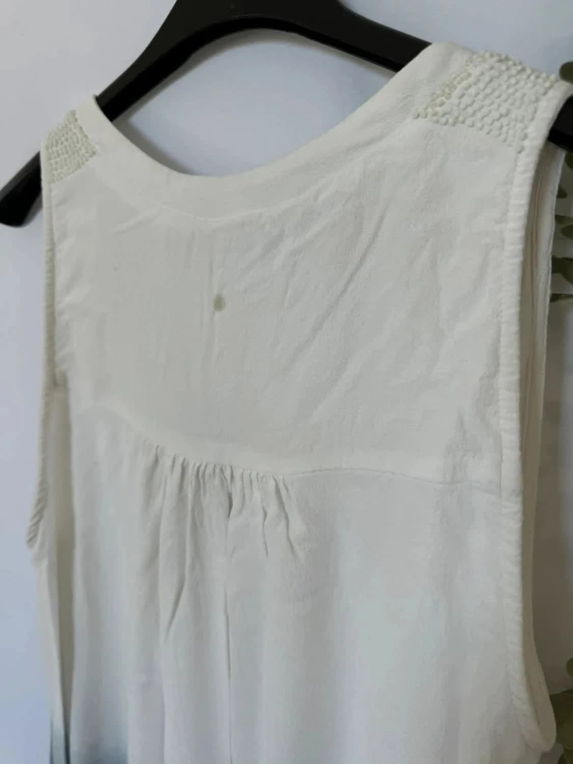 Robe Sud Express blanche et dégradé de bleu taille S cintrée - Photo 8/9