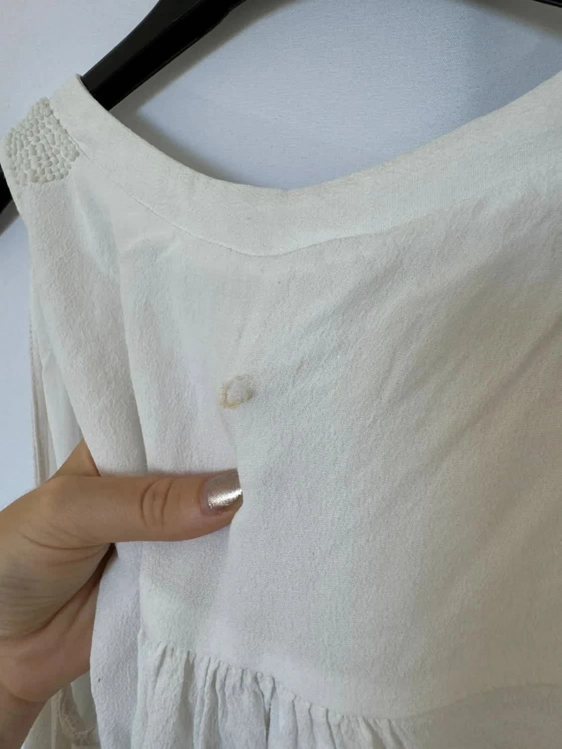 Robe Sud Express blanche et dégradé de bleu taille S cintrée - Photo 9/9