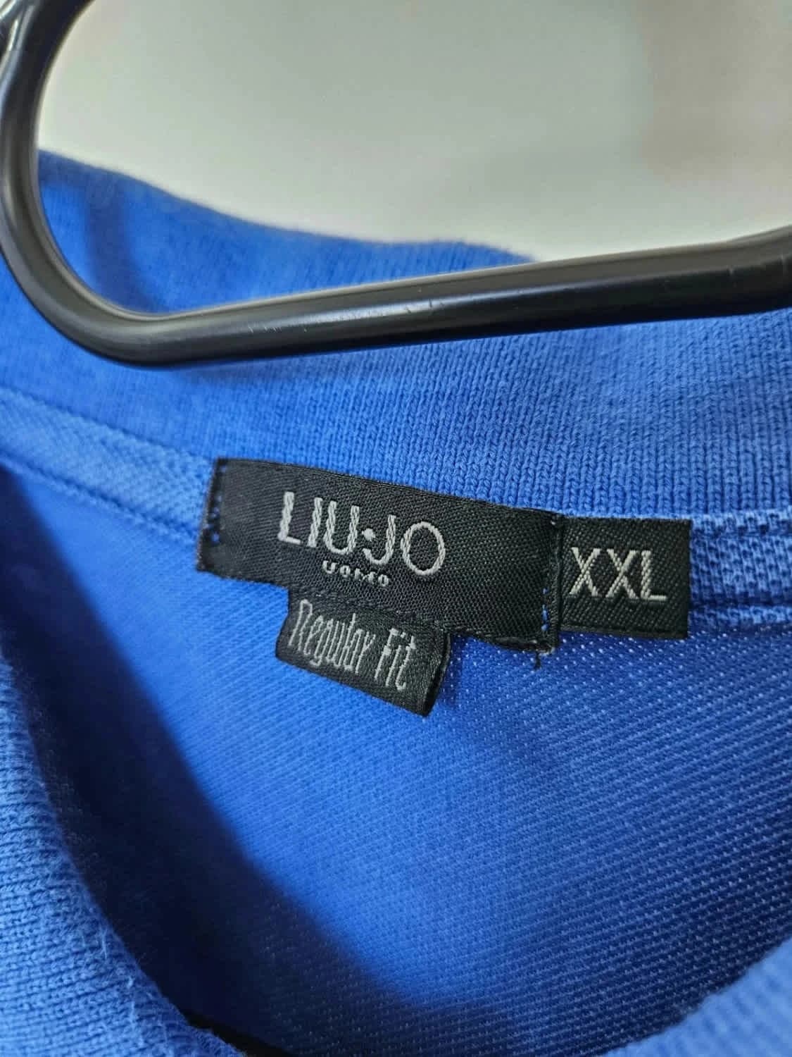 Polo Liu Jo Uomo bleu Regular Fit logo brodé taille XXL - Photo 3/9