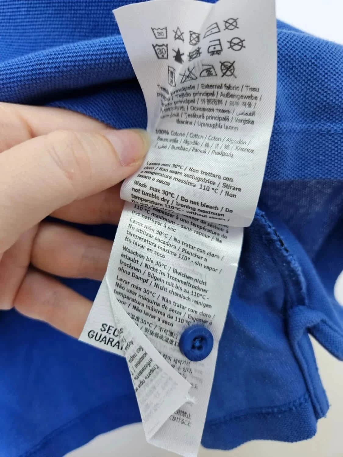 Polo Liu Jo Uomo bleu Regular Fit logo brodé taille XXL - Photo 8/9