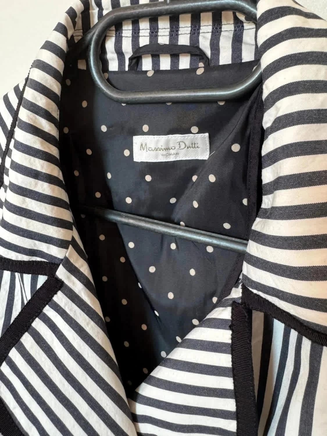 Veste blazer à rayures Massimo Dutti ceinturé doublure taille 42 M/L - Photo 3/9